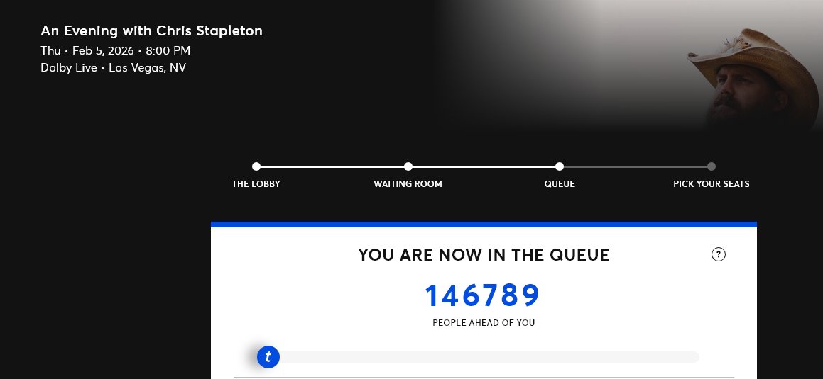 TheTicketTruth's tweet image. While you wait - I am in  -- #notrandom #ticketmaster #chrisstapleton #ticketmaster  #chrisstapletontickets #queuesarenotrandom  #ticketmastermaking$$$$$