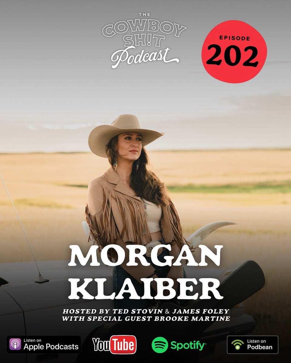 New episode! 🎙️ Meet Morgan Klaiber, a ranch-raised cowgirl bringing grit, tradition &amp; creativity to Canada’s stages. Listen now at cowboyshit.ca or wherever you get podcasts!