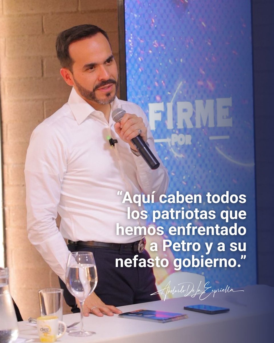 “Aquí caben todos los patriotas que hemos enfrentado a Petro y a su nefasto gobierno.”
