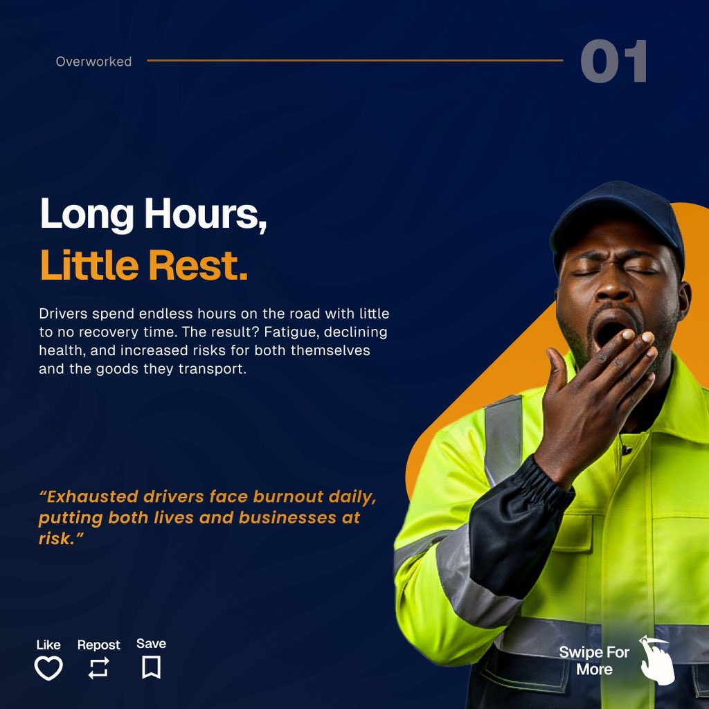 dlhs_official's tweet image. 🚨 Driver matter no be beans o.

DLHS don say enough is enough.
We dey build ProDrivers wey sabi road, sabi safety &amp;amp; sabi money. 💼💧

Wanna dey earn legit?
 Want to become a truck driver?
Check 👉 dlhslogistics.com

#DLHS #ProDriver #NaijaYouth