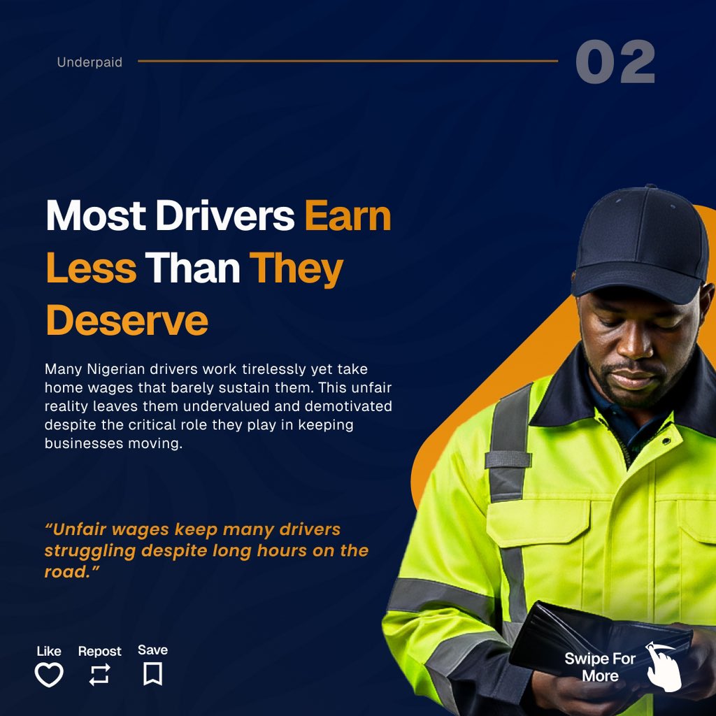 dlhs_official's tweet image. 🚨 Driver matter no be beans o.

DLHS don say enough is enough.
We dey build ProDrivers wey sabi road, sabi safety &amp;amp; sabi money. 💼💧

Wanna dey earn legit?
 Want to become a truck driver?
Check 👉 dlhslogistics.com

#DLHS #ProDriver #NaijaYouth