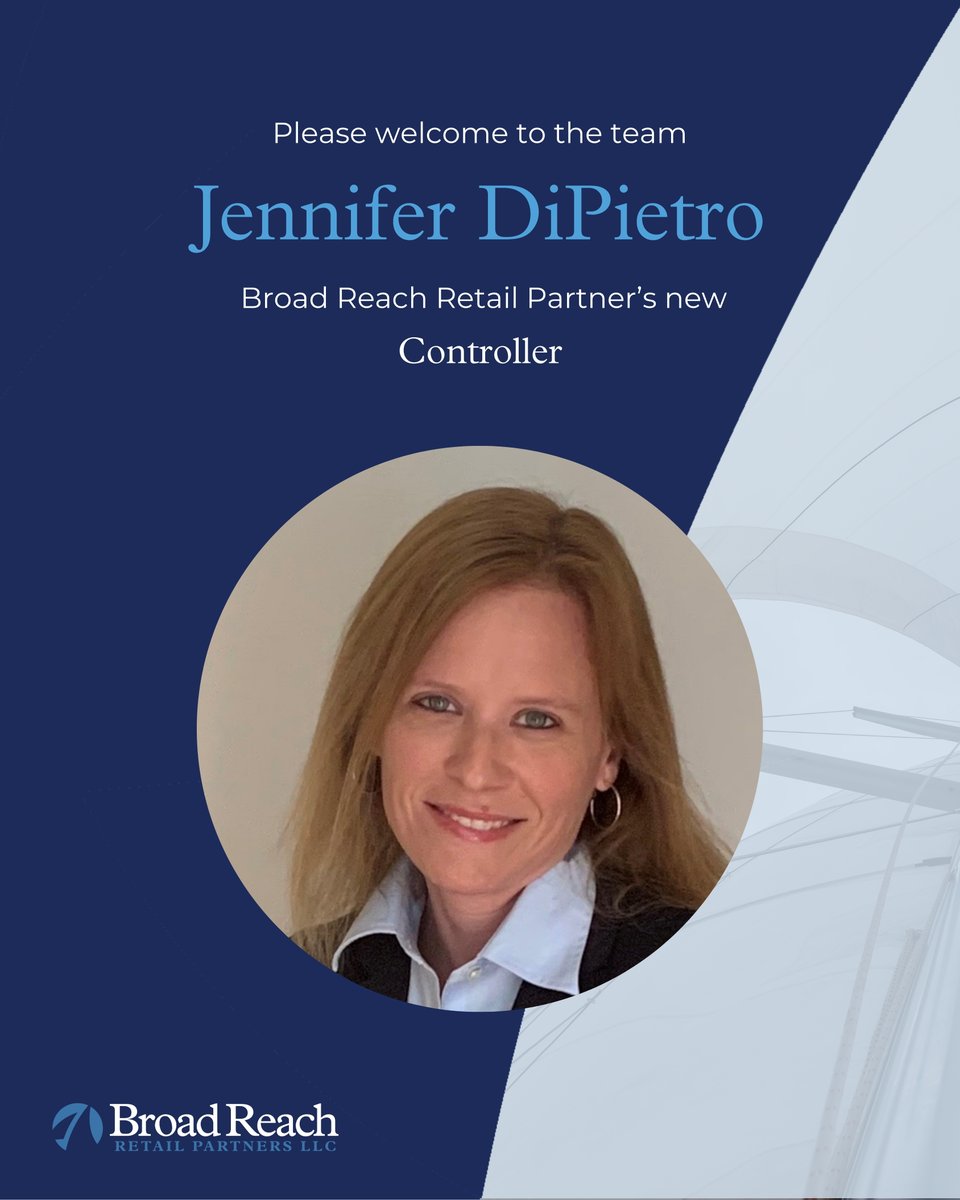 📣 We’re excited to welcome Jennifer DiPietro as Broad Reach Retail Partners’ new Controller!
.
.
#BroadReachRetail #NewToTheCrew