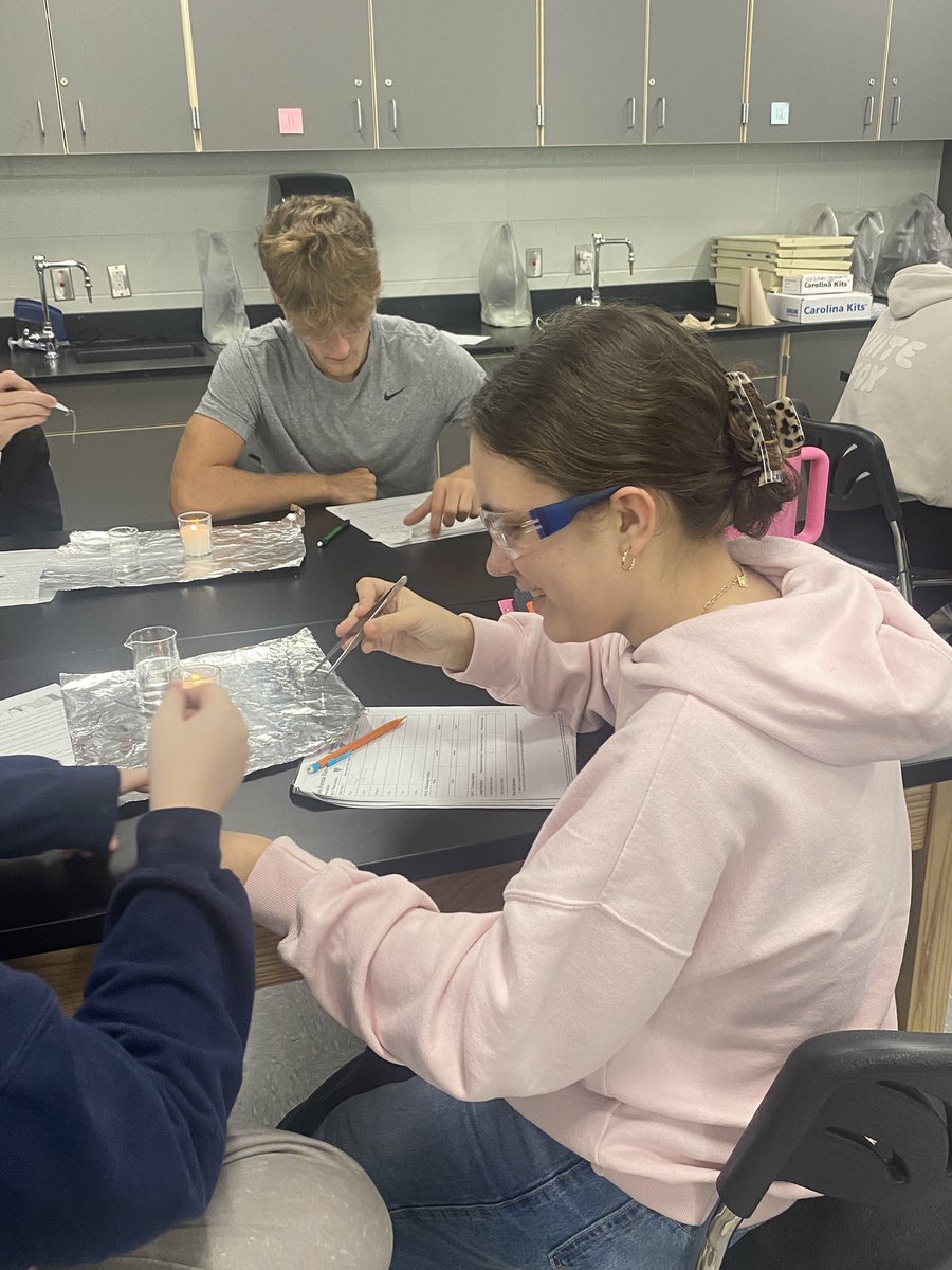 We are doing burn tests today in Forensics to observe characteristics of different types of fiber!