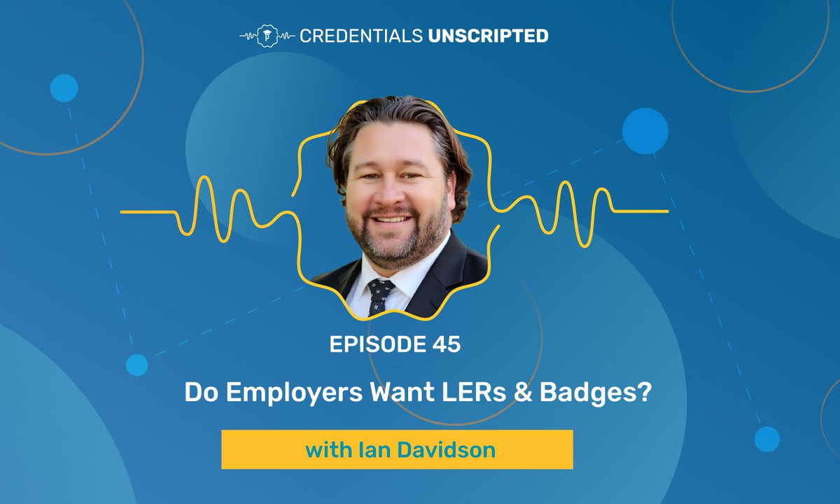 Instructure's tweet image. What do employers actually want from credentials like badges and LERs? 👀
 
In #CredentialsUnscripted, Ian Davidson of @smartresumeco shares how to discuss verifiable skills and the role of AI in the workspace.
 
👉 Tune in now: bit.ly/4gFD8ls
