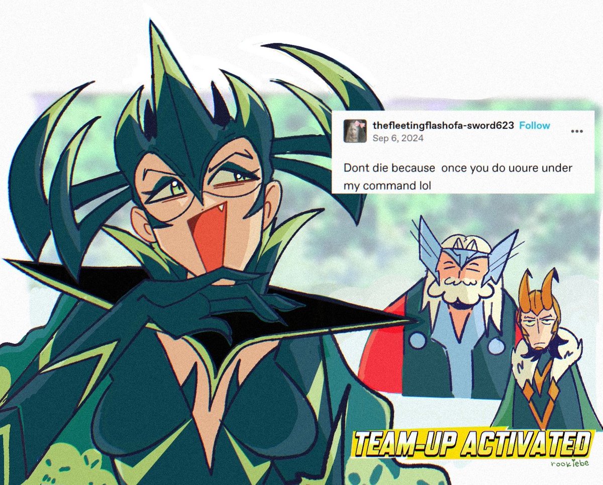 rookiebe_'s tweet image. i drew this like 3 months ago and am only posting now... that the team is GONE. sniff sniff sniff
#marvelrivals #thor #hela #loki