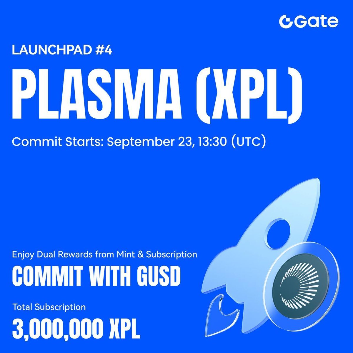 khdotsh's tweet image. 🔥 Gate Launchpad #4 is LIVE!
Commit GUSD in the Plasma (XPL) Launchpad ⚡
Earn Minting &amp;amp; Subscription Rewards 🎁 Don’t miss this opportunity!

📢 Ann: gate.com/announcements/…
🚀 Event: gate.com/launchpad/2339…
🔗 Join: gate.com/signup/AwMQUV8M

#GateLaunchpad #XPL #Crypto