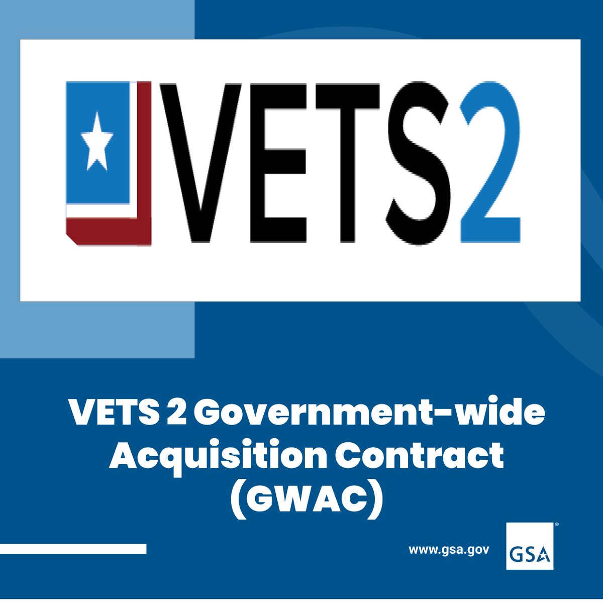 GSAOSDBU's tweet image. The VETS 2 government-wide acquisition contract (GWAC) is the only GWAC set aside for service-disabled veteran-owned small businesses. Find out how the VETS 2 GWAC meets agency IT service requirements: gsa.gov/technology/it-…