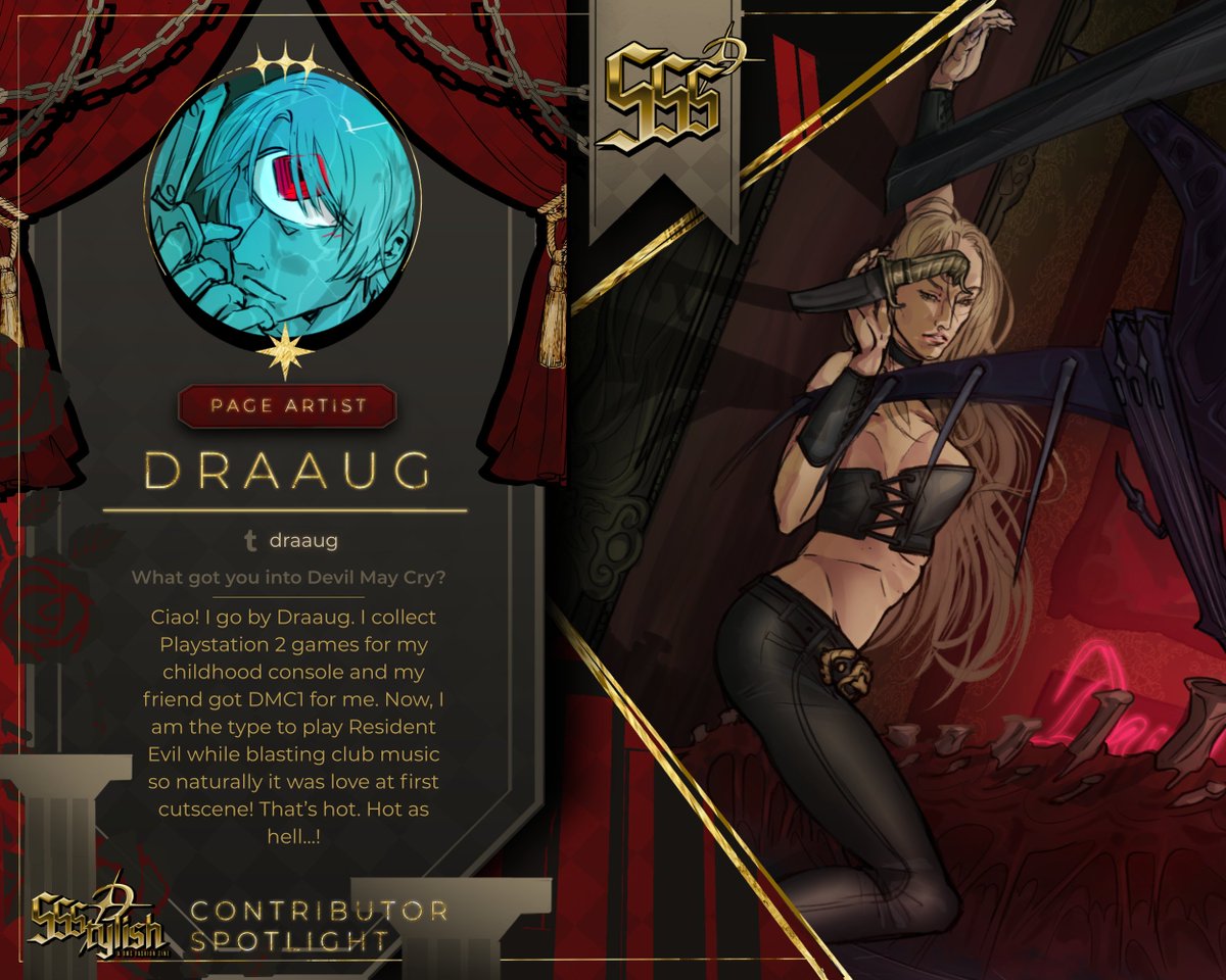 ✨THE VENUE FILLS WITH APPLAUSE | CONTRIBUTOR SPOTLIGHT✨

the lights are on DRAAUG (Tumblr) today!

Role: page artist 🎨

Stay tuned for more introductions⚔️🩸