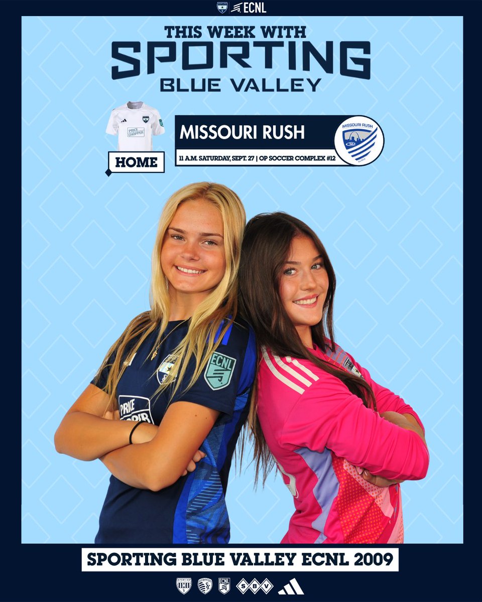 Sporting BV 09 ECNL (@sbv09_ecnl) on Twitter photo 🔹we go again saturday at home🔹
<a href="/SPORTINGBV/">SPORTING Blue Valley</a> | <a href="/ECNLgirls/">ECNL Girls</a> | <a href="/lizakemnasoccer/">liza</a>
<a href="/LaurynWelsh2/">Lauryn Welsh I ECNL GK 2027</a> | #BV | #LeadersPlayHere 🔹we go again saturday at home🔹
<a href="/SPORTINGBV/">SPORTING Blue Valley</a> | <a href="/ECNLgirls/">ECNL Girls</a> | <a href="/lizakemnasoccer/">liza</a>
<a href="/LaurynWelsh2/">Lauryn Welsh I ECNL GK 2027</a> | #BV | #LeadersPlayHere