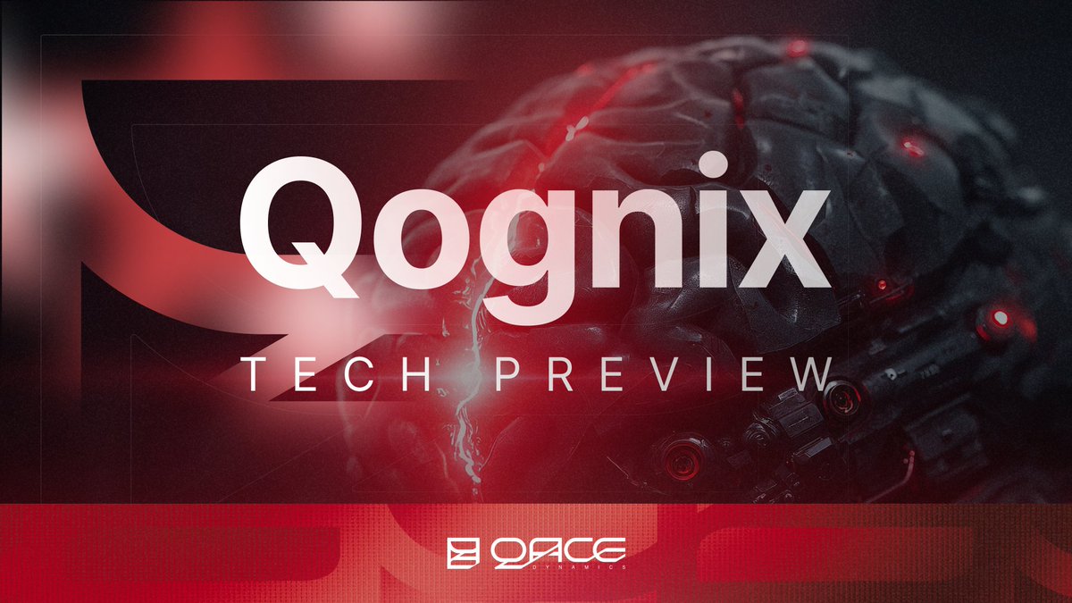 Qace_Dynamics's tweet photo. QACE Dynamics | Qognix Tech Preview

This Friday we release our second preview: Qognix.

If VIBR gave robots the ability to see, Qognix gives them the ability to think. It is the brain that takes your rules, converts them into intents, and forms the actions that drive an intelligent robot.

In this preview, we show how certain code blocks are automated and how decisions that once required manual programming are now handled by Qognix. From simple rule creation to complete intent–action flows, everything is streamlined inside the QACE dApp.

Qognix is the step where perception turns into autonomy.

Stay tuned for Friday’s drop.