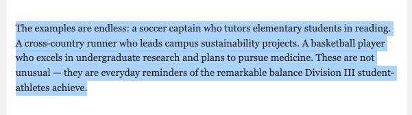 D3 athletes are so much more than their sport 👇

(via <a href="/d3Playbook/">D3Playbook</a> &amp; Brian J. Bruess)