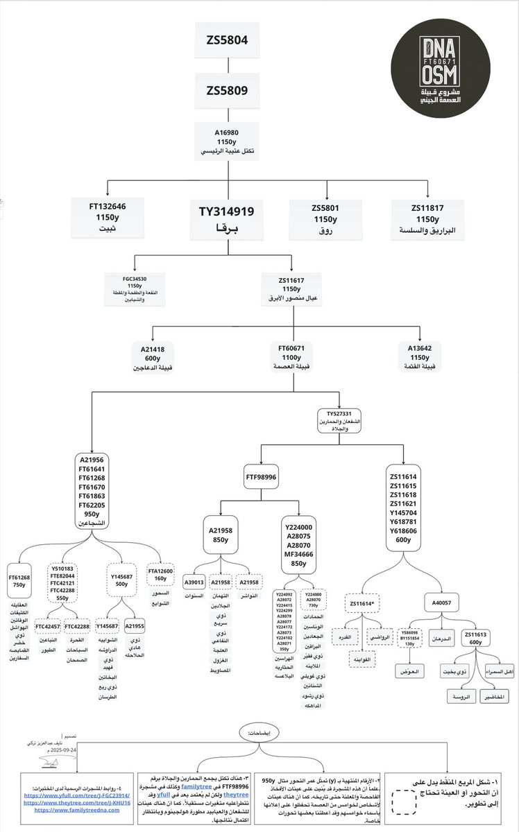 يسرّنا الإعلان عن "الإصدار الأول" لمشجرة #قبيلة_العصمة الجينية.