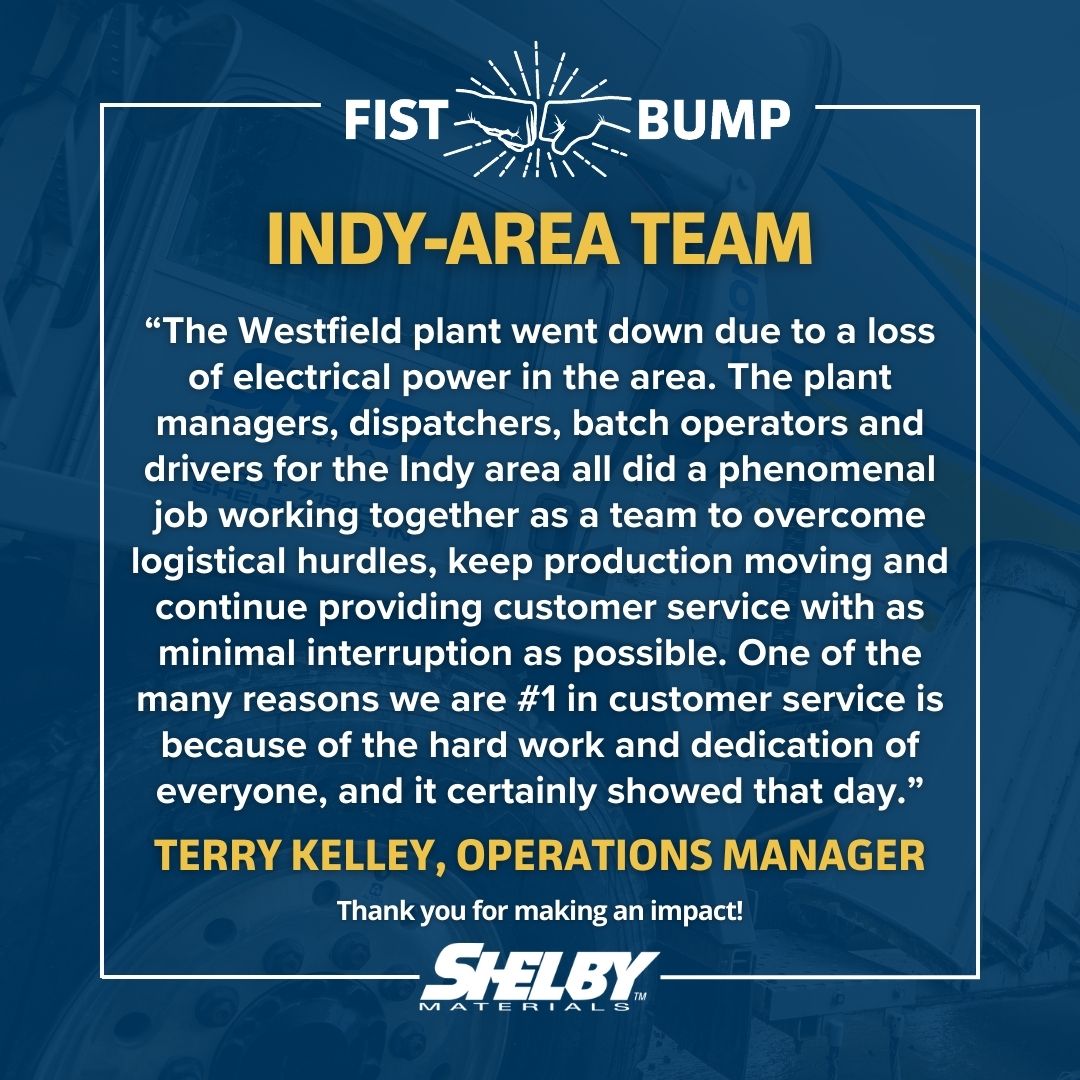 It's moments like these that remind us that there is strength in teamwork. Way to go, team! 👊 #CountOnShelby #TheShelbyImpact #CentralIndianaReadyMix