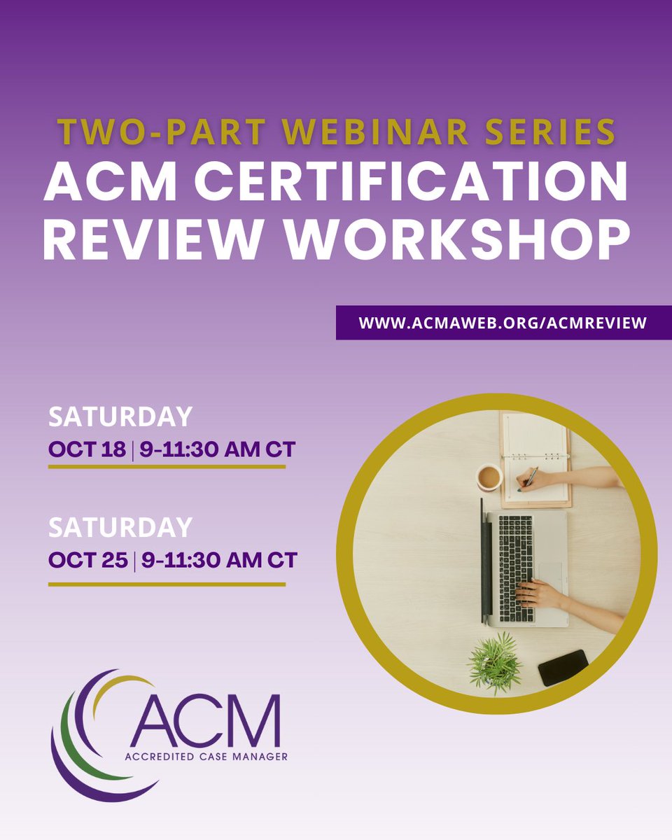 📚 Getting ready for your ACM Certification?

Set yourself up for success with our interactive ACM Review Workshop! Strengthen your case management expertise, tackle real-world scenarios, and build confidence across all the key domains.

Register today! hubs.la/Q03KR3kJ0