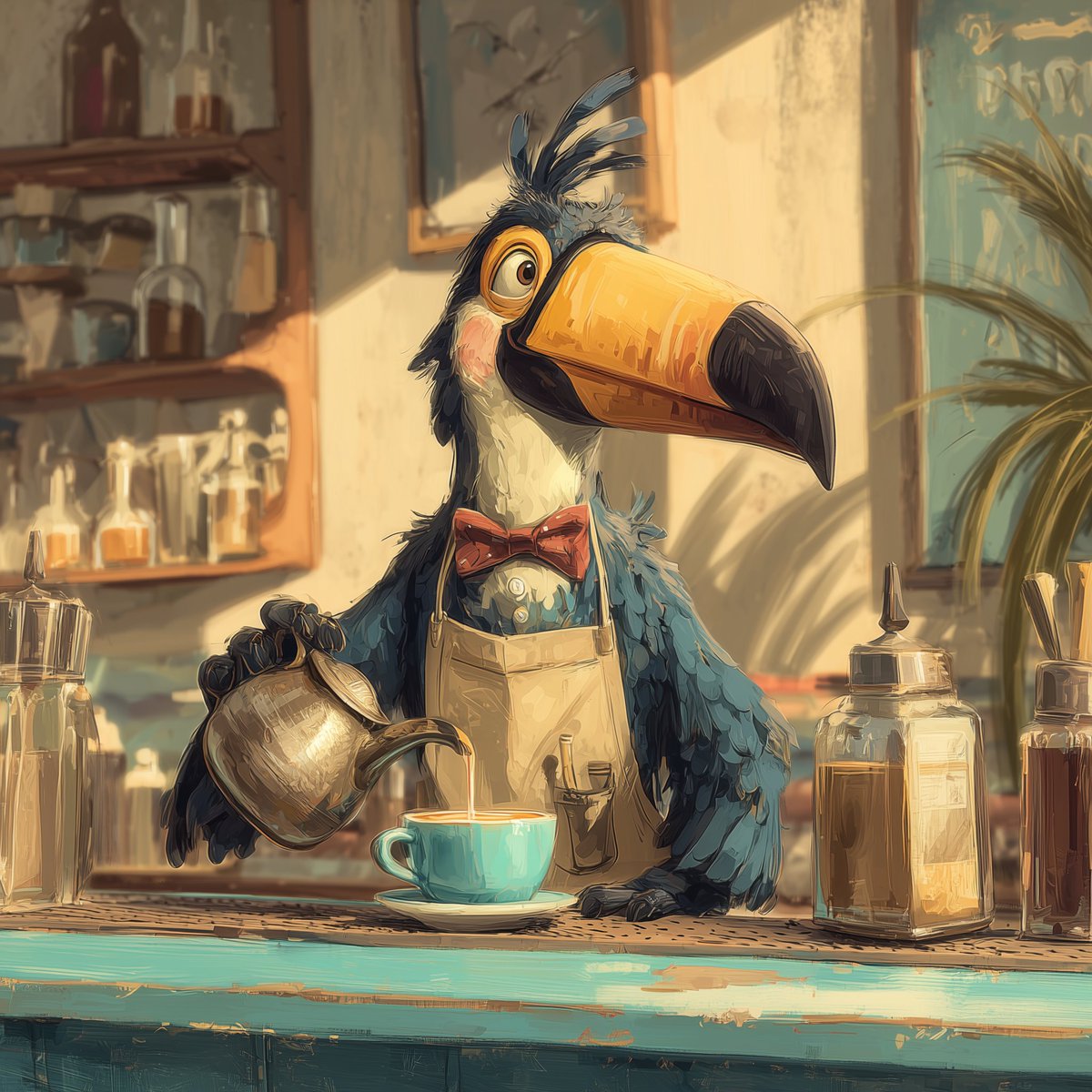 everyday_beasts's tweet photo. Everyday Beasts #48 - Baristoucan

Rising before the sun, he crafts the perfect brew 
With a frother in one hand, a warm smile in his eyes, and a welcoming vibe for every guest 
☕ What would you order from him?

#EverydayBeasts #NFT #Baristoucan #CoffeeVibes https://t.co/rc0aUL3k7E
