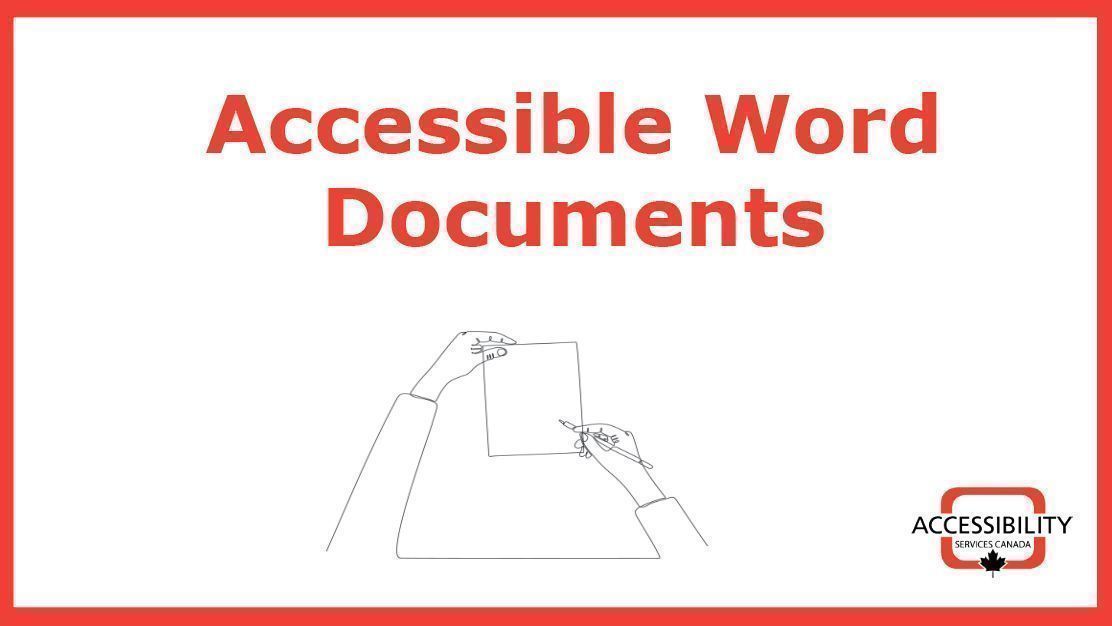 #Accessible Word Documents - A must know skill in today's world of #accessibility and #inclusion!

Join us on October 9 for a hands-on, full day training on making #accessible #Word documents.  accessibilitycanada.ca/training/acces…

#bcmunipoli #cdnpoli #onpoli #localgov #onmuni #mbpoli #EcDev