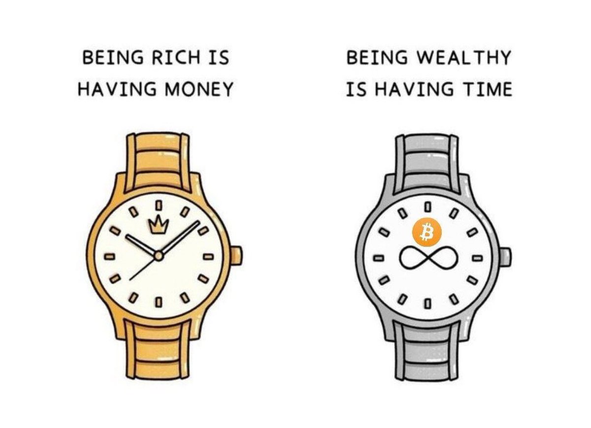 Don’t be rich, be wealthy. #Bitcoin