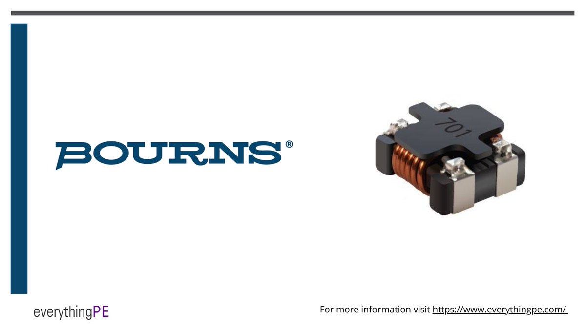 everything_PE_'s tweet image. 6 µH Automotive-Grade Common Mode Choke from Bourns

Learn more: ow.ly/V4FW50X1A0A

#bourns #commonmodechoke #automotivegrade #powerelectronics #energy #EMI