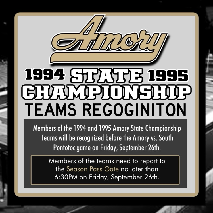 Calling all '94 and '95 Amory Football State Champtions