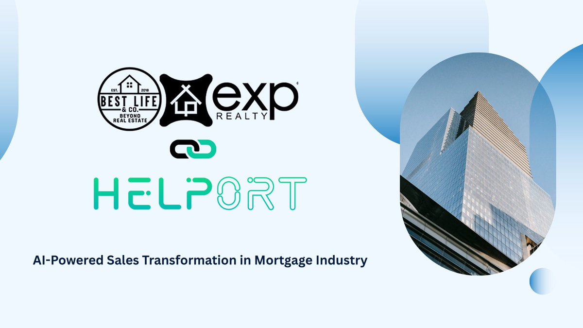 HelportAI's tweet photo. Helport AI has partnered with Best Life & Co., Michigan’s top-selling eXp Realty team, to bring AI-powered sales automation to mortgage teams.

This partnership helps loan officers boost productivity, qualify leads faster & close more deals.

Learn more 👉 https://t.co/9P817K4QUm
Book a demo 👉 https://t.co/Rkk8YRwsxb

#Mortgage #LoanOfficers #RealEstate #AI #Automation #Sales