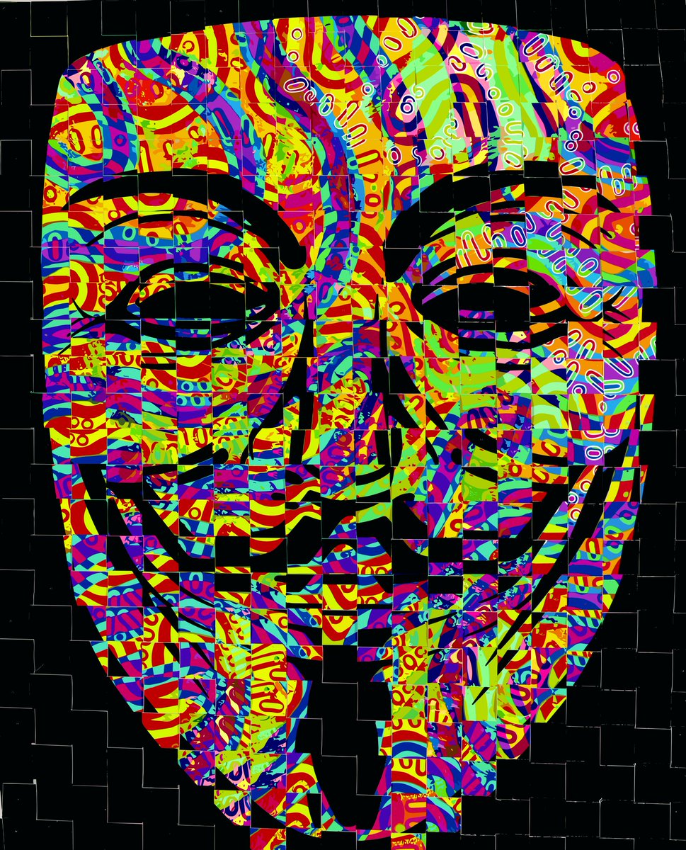 AlexPaulNice's tweet image. Couleurs gourmandes et tressage artisanal,
Difficile d&apos;être anonyme avec un tel masque!
#Anonymous #colorful #mask