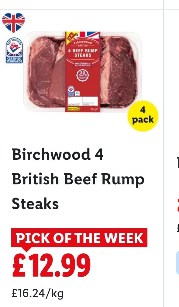 judebax's tweet image. @Tesco Rump Steak £30/kg vs @LidlGB Rump Steak £16.24/kg 👀