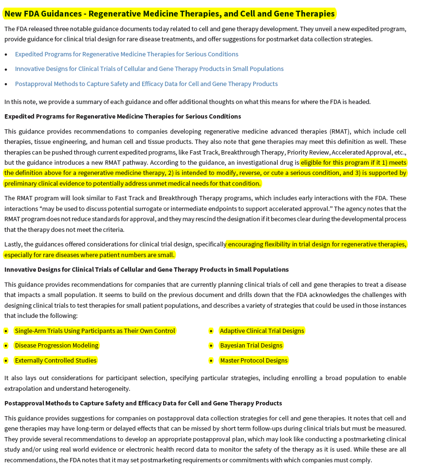 BiotechAnalysst's tweet photo. $XBI FDA sending a message that they are #prioritizing supporting development of #rare #disease therapies with this new RMAT program:
modify, reverse, or cure a serious condition
preliminary clinical evidence to potentially address unmet medical needs for that condition
$SGMO https://t.co/ubGMJyqyoe