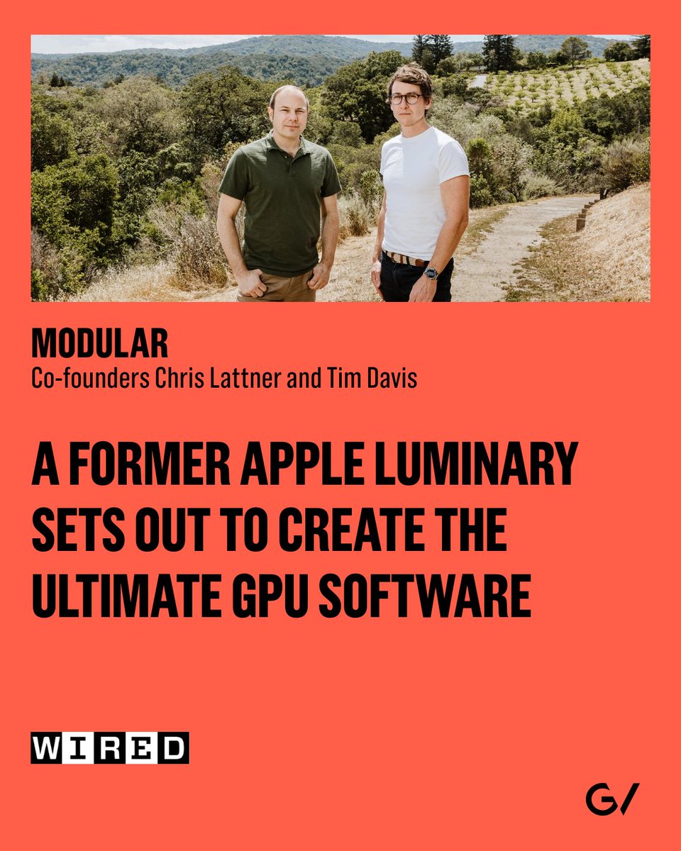 GVteam's tweet image. Congrats @CLattner_LLVM, @IAmTimDavis and the @Modular team on their Series C!
Proud to continue backing the team as they scale the world’s only truly unified AI infrastructure platform.