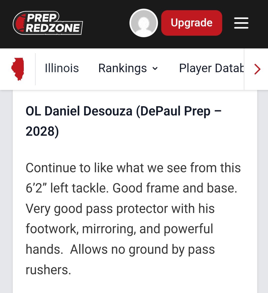 Thank you <a href="/PrepRedzoneIL/">Prep Redzone Illinois</a> for the write up! <a href="/CoachBizz/">Nick Bizzieri</a> <a href="/coachpass23/">Michael Passarella</a> <a href="/KylePetros1/">Coach Petros</a> <a href="/EDGYTIM/">Timothy “EDGYTIM” OHalloran</a> <a href="/OLMafia/">OL MAFIA</a> <a href="/OJW_Scouting/">PrepRedzone Oliver</a> <a href="/CoachBorsch/">Coach Borsch</a> <a href="/jdkelly06/">J. Kelly</a> <a href="/DePaulPrepFB/">DePaulPrepFB</a> <a href="/sixstarfootball/">Six Star Football | PLUS+</a> <a href="/AllenTrieu/">Allen Trieu</a>