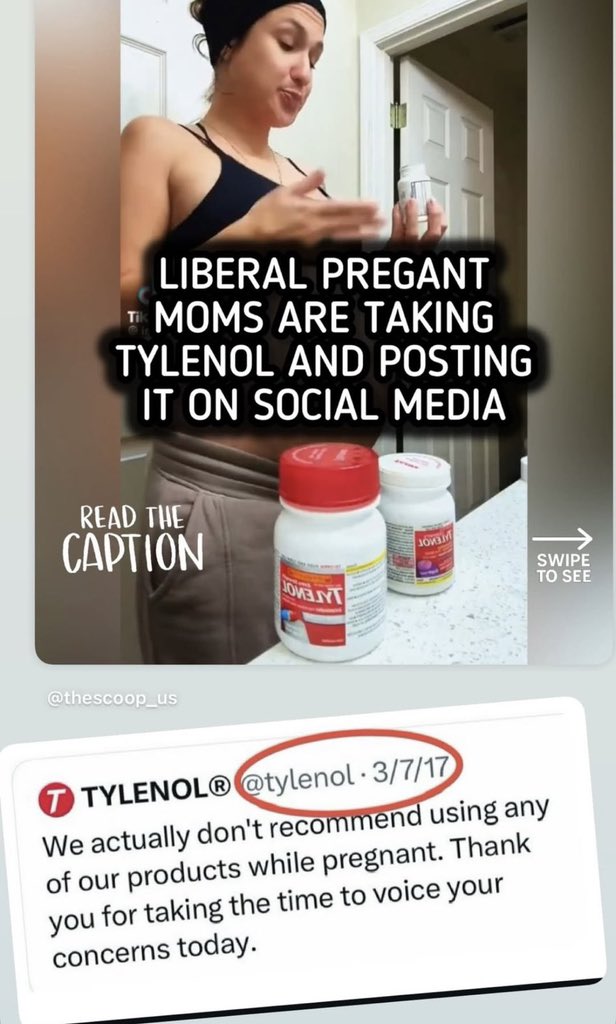 Please do not take Tylenol while pregnant for social media likes and views. You can really hurt your child. 

This is not a joke. Get offline.