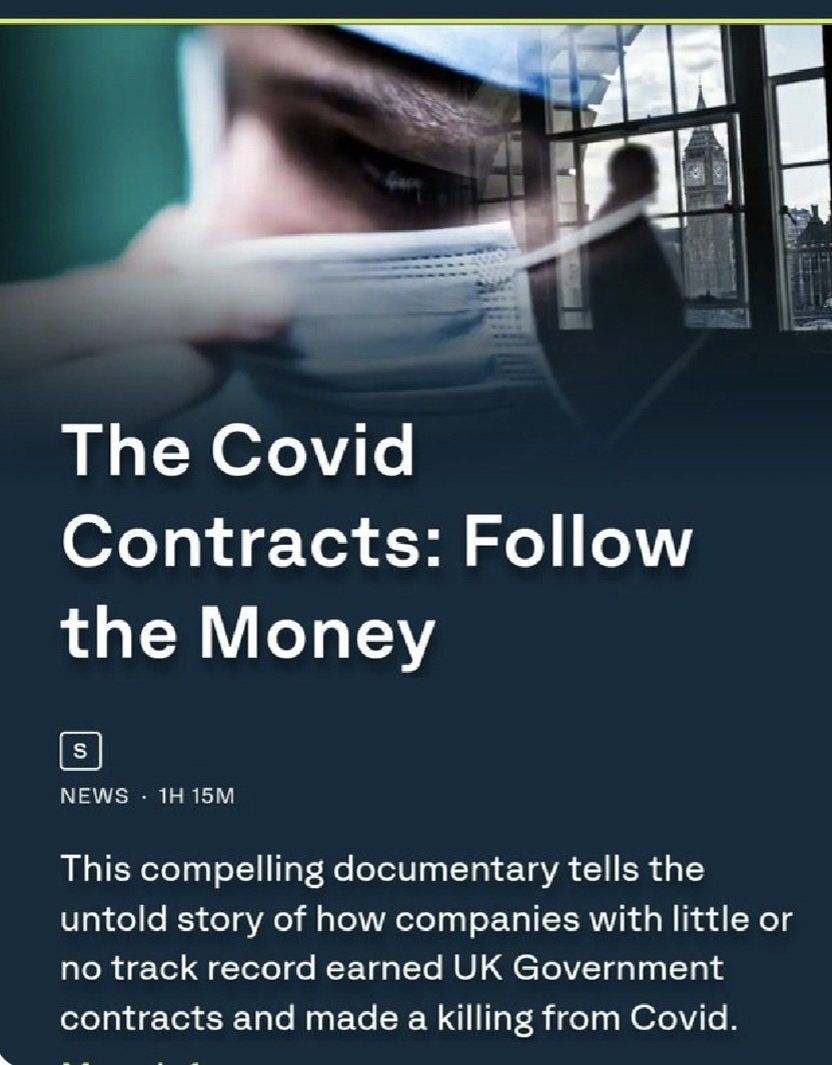 Tush27J's tweet image. Just caught up with this: 
The Covid Contracts: Follow the Money first shown on ITV1, Sunday 21.09.25.
Rishi Sunak, Boris Johnson, and a fair few others should be doing some serious jail time.
Disgusting behaviour.
#ITV1 #CovidInquiry