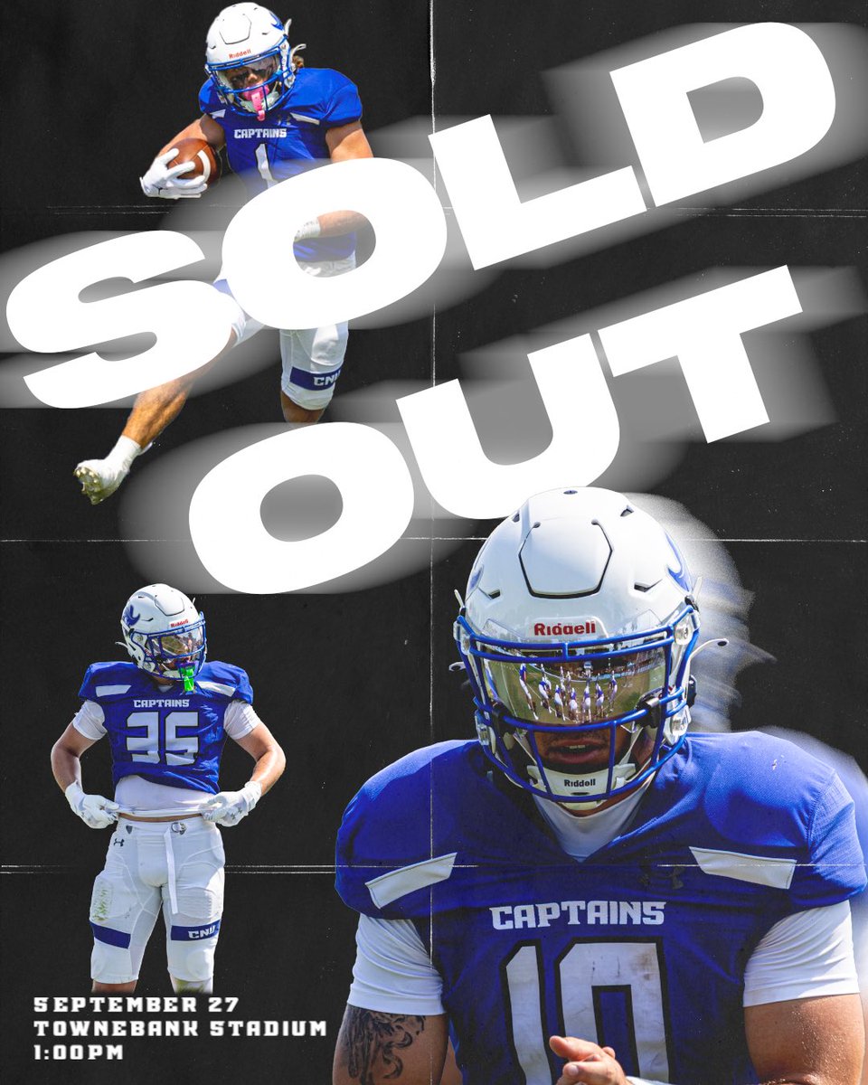 Only standing room left at TowneBank Stadium this Saturday⚓️

#mantheship | #cnufootball | #d3fb