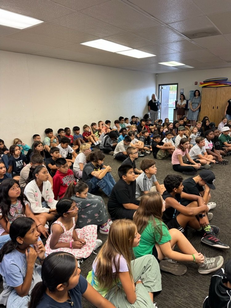 Fire safety assembly for our 4th and 5th graders #4Houses1HawkFamily #WeAreBUSD #mchawks