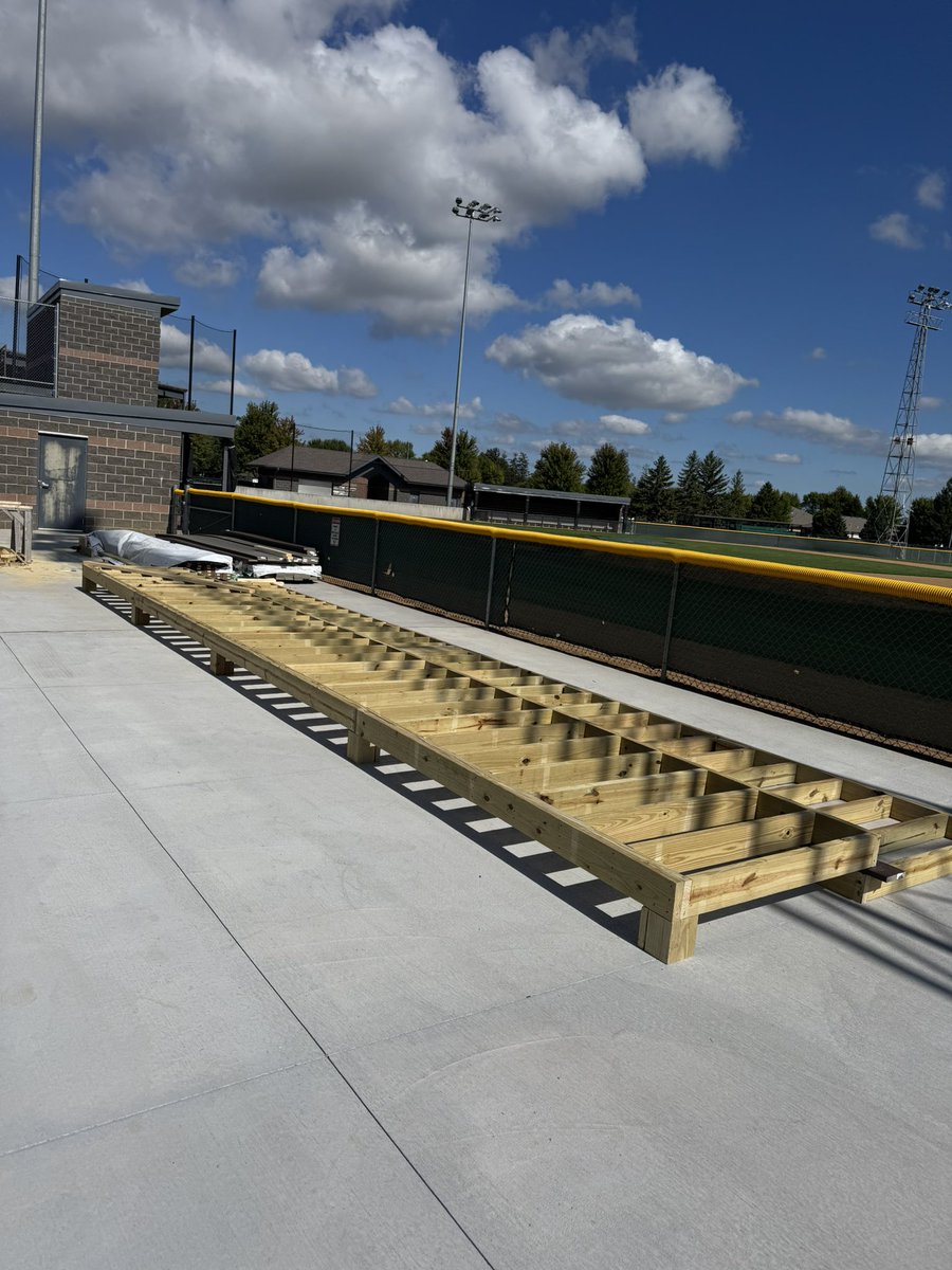 NP_Orioles's tweet image. Construction on the German Deck has started as we continue to prepare for the 2026 State Amatuer Baseball Tournament. Big Thanks to Mark Novak from Mark Novak Construction on his efforts and labor on this project.