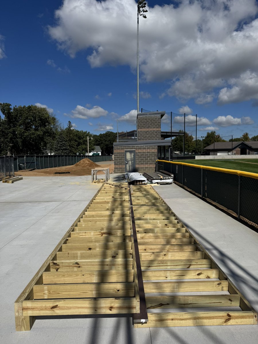 NP_Orioles's tweet image. Construction on the German Deck has started as we continue to prepare for the 2026 State Amatuer Baseball Tournament. Big Thanks to Mark Novak from Mark Novak Construction on his efforts and labor on this project.