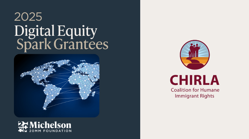 Michelson20MM's tweet image. In Pico-Union, @CHIRLA is building community-led internet service with support from a #SparkGrant. Families will co-create affordable, reliable connectivity because CHIRLA recognizes that digital equity is about people as much as technology. Learn more: 20mm.org/news/chirla-de…