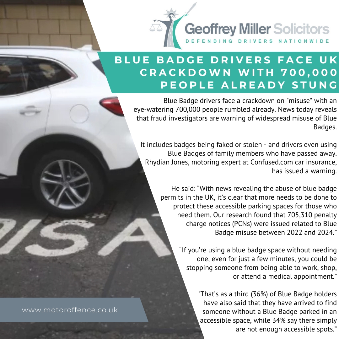 Jeanette Miller (@motoroffence) on Twitter photo Blue Badge drivers face UK crackdown with 700,000 people already stung birminghammail.co.uk/motoring/motor… Blue Badge drivers face UK crackdown with 700,000 people already stung birminghammail.co.uk/motoring/motor…