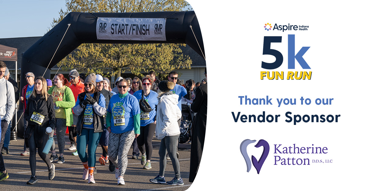 AspireIndiana's tweet image. A huge THANK YOU to our Vendor Sponsors for supporting the #AspireIndianaHealth #5kFunRun! ☀️🏃‍♀️🏅👣
📅 Saturday, September 27
📍 Conner Prairie, Fishers, IN

💚We appreciate Katherine Patton, DDS; Peacock Family Chiropractic &amp;amp; Peterman Brothers for helping make this day possible!
