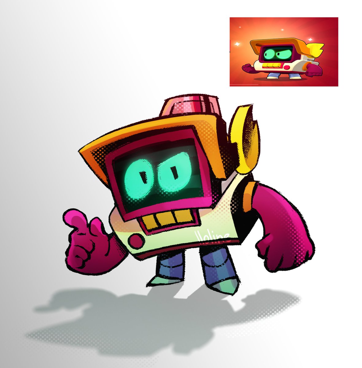 random little sketch of R-T 

#brawlstars #rtbrawlstars