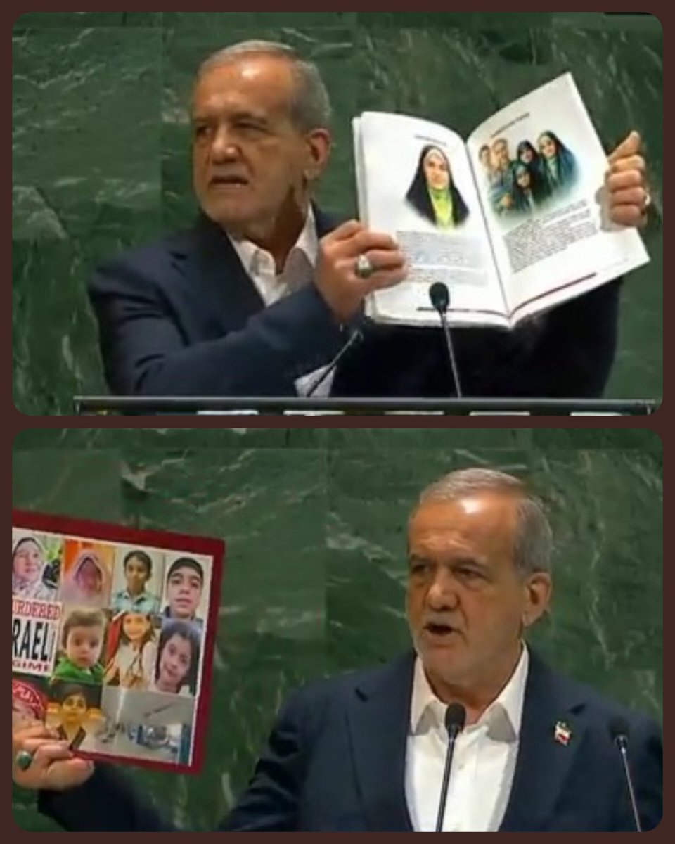 الرئيس الإيراني #مسعود_بزشكيان أمام الجمعية العامة للأمم المتحدة: حصل اعتداء على بلادي واغتالوا العلماء والقادة وقتـ.ـ..لوا الأطفال والنساء