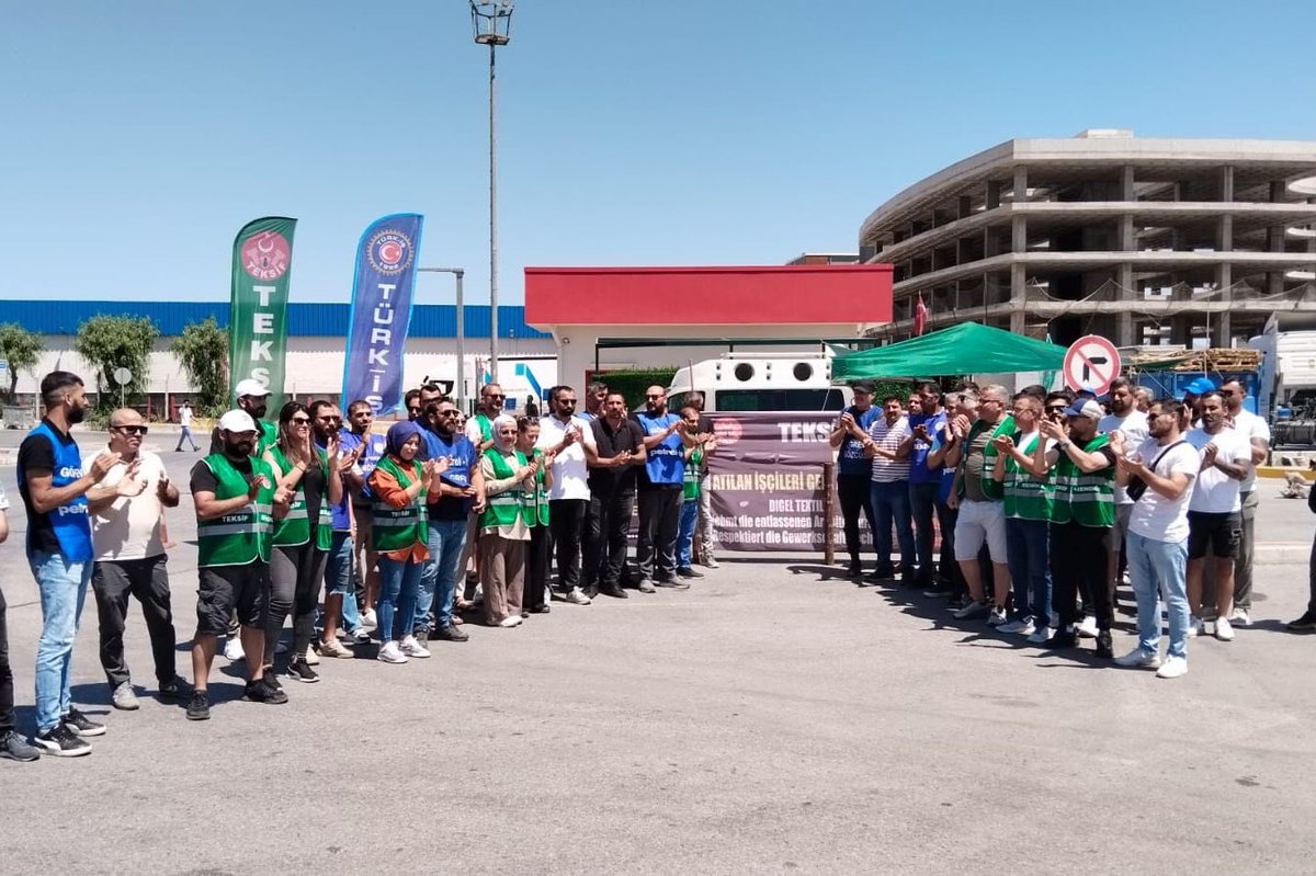 DİGEL tekstil işçilerinin sendikal örgütlenme hakkı engellenemez! İşten çıkarmalara derhal son verilmelidir. 

#DigeldeTacizveHakGasbıVar