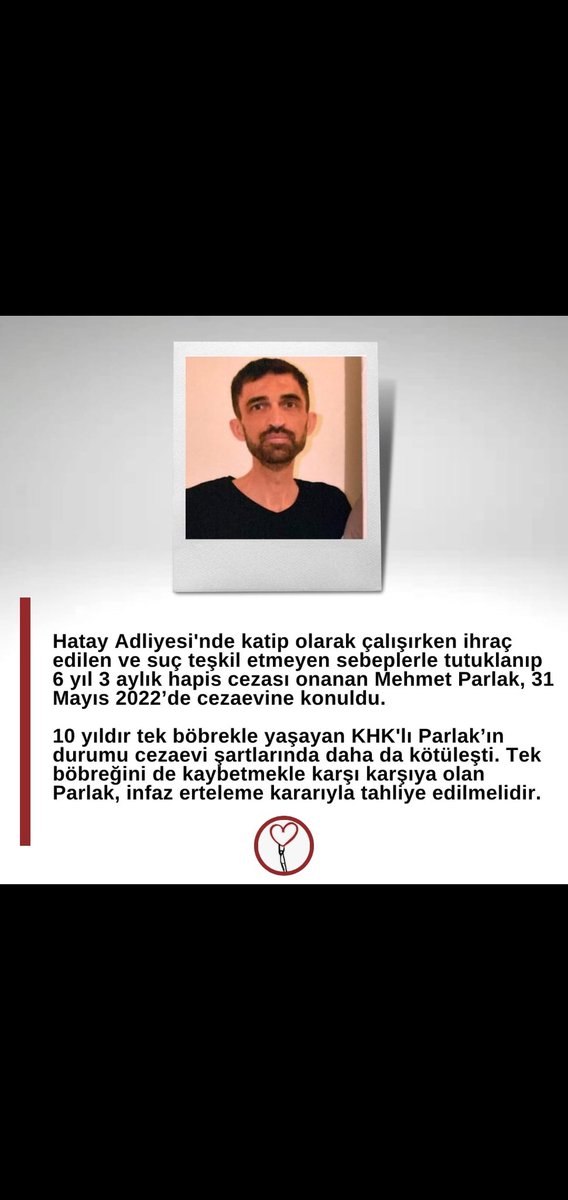 11 yıl önce annesinden aldığı tek böbrek ile hayatını idame ettirmeye çalışan bu insanı serbest bırakın

MehmetParlakı Kurtarın