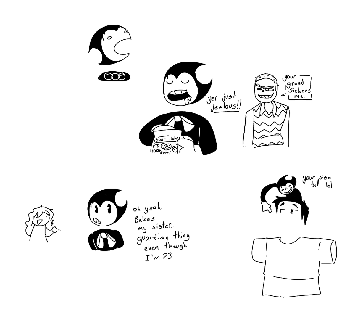 TheBekaShow13's tweet photo. Ben! the little devil with a new jersey accent and a few tricks up his sleeve..
#abibaz #batim #bendy #multiverseAU #null #BaldisBasics https://t.co/5sWXBIoxY6