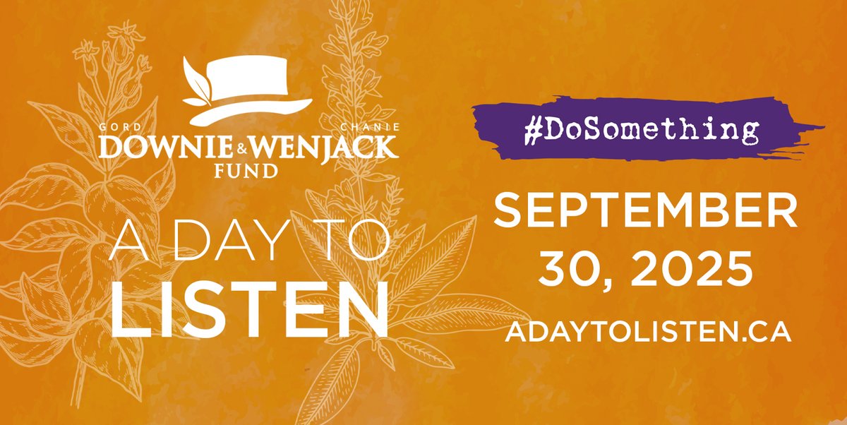 Join us Sept 30 from 6AM – 6PM local time as we mark the National Day for Truth and Reconciliation with A DAY TO LISTEN, in partnership with <a href="/downiewenjack/">Downie Wenjack Fund</a>. 

[DETAILS]: bit.ly/4gEAJHD #ADAYTOLISTEN #NDTR