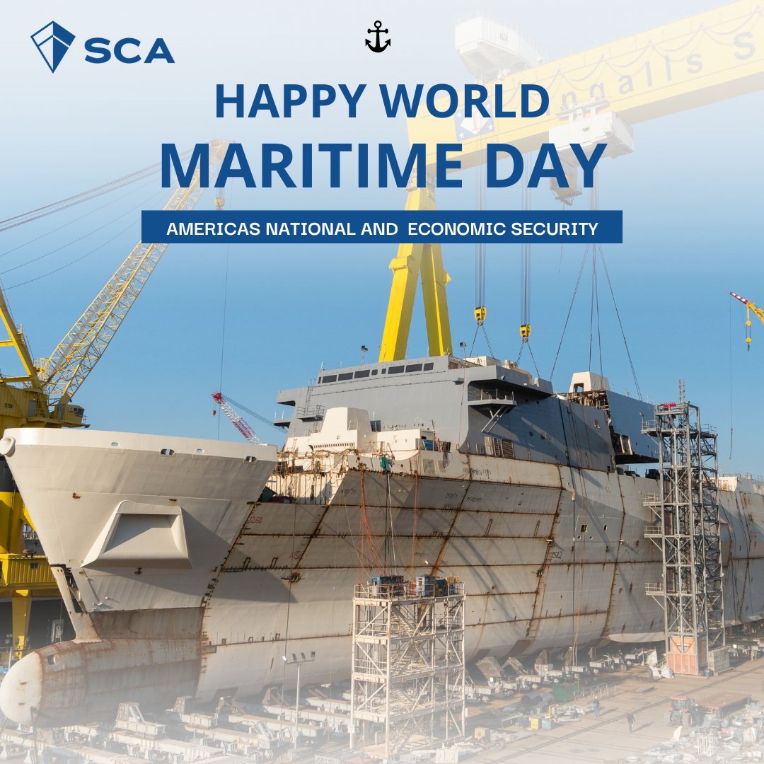 Happy #WorldMaritimeDay! The U.S. shipbuilding and repair industry is the backbone of America’s national and economic security. 

SCA is proud to represent the men and women who power this great industry.🇺🇸