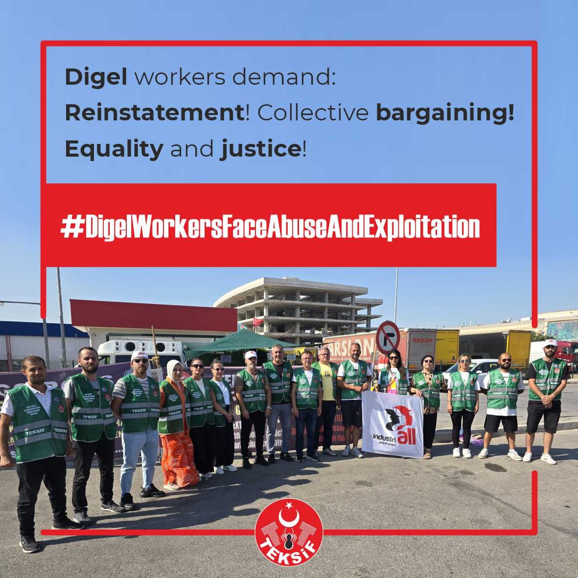 #DigeldeTacizveHakGaspıVar
#DigelWorkersFaceAbuseAndExploitation

Women workers at Digel Textile are facing harassment and mobbing. Don’t stay silent, raise your voice to stop the abuse!