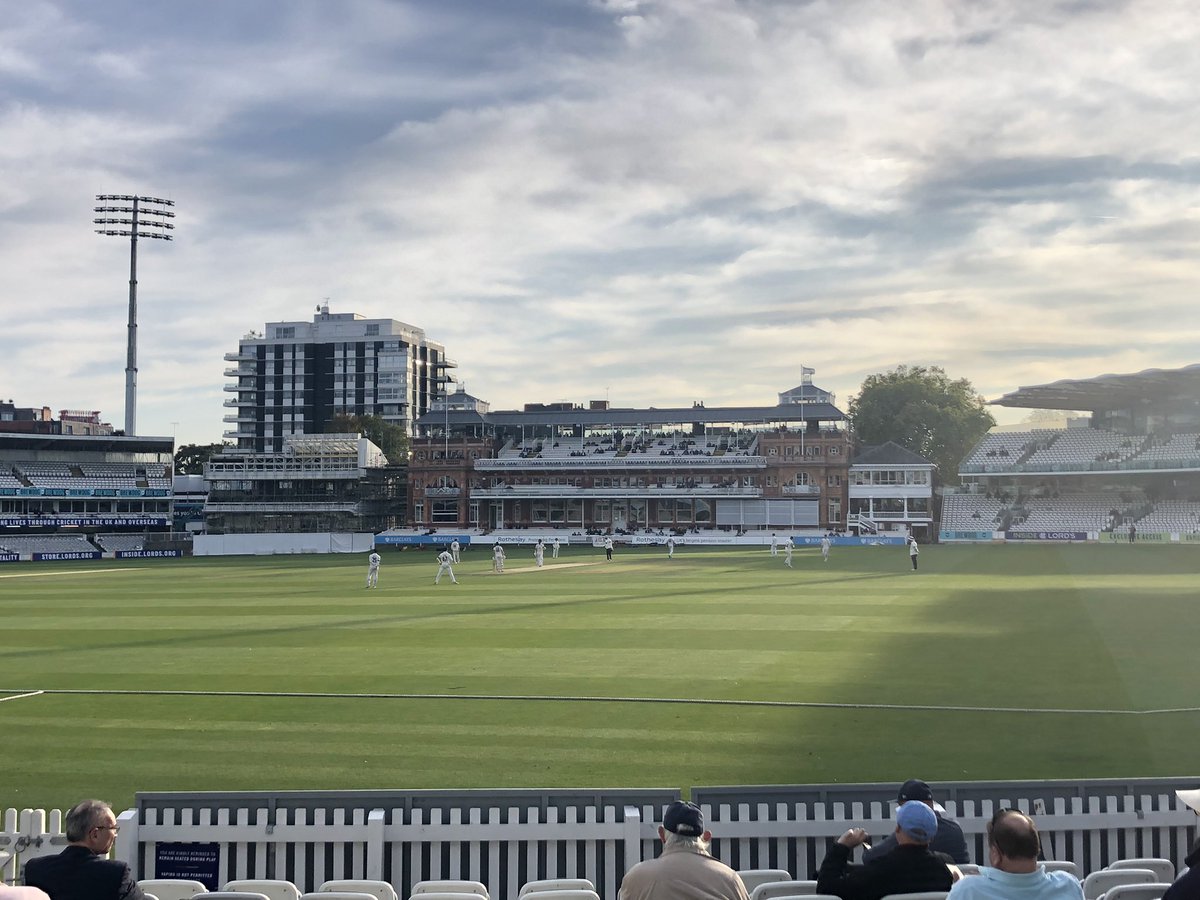 So, that’s it. Cricket over for me for 2025. Sad feeling despite a beautiful, languid day in sun. Cold in pavilion so sat in the Compton for the first time in decades. That prompted a fond memory of my father taking me to first big match, sitting in that stand. <a href="/WG_RumblePants/">WG RumblePants</a>