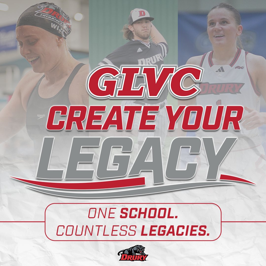 🚨 Introducing the official tagline of the GLVC: Create Your Legacy 🚨

From the classroom to the court, every moment, every play, and every achievement shape the lasting impact our student-athletes at Drury leave behind!

#CreateYourLegacy