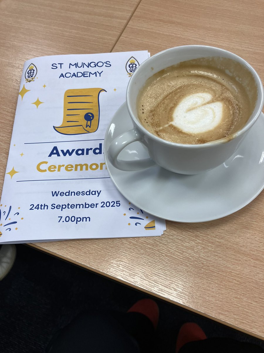 DofEGlasgow's tweet image. Very excited to be at @StMungosAcademy school award ceremony! And starting of with a professionally made coffee from the school barista programme makes it even better!!!! 

@DofEScotland @BlairvadachOEC