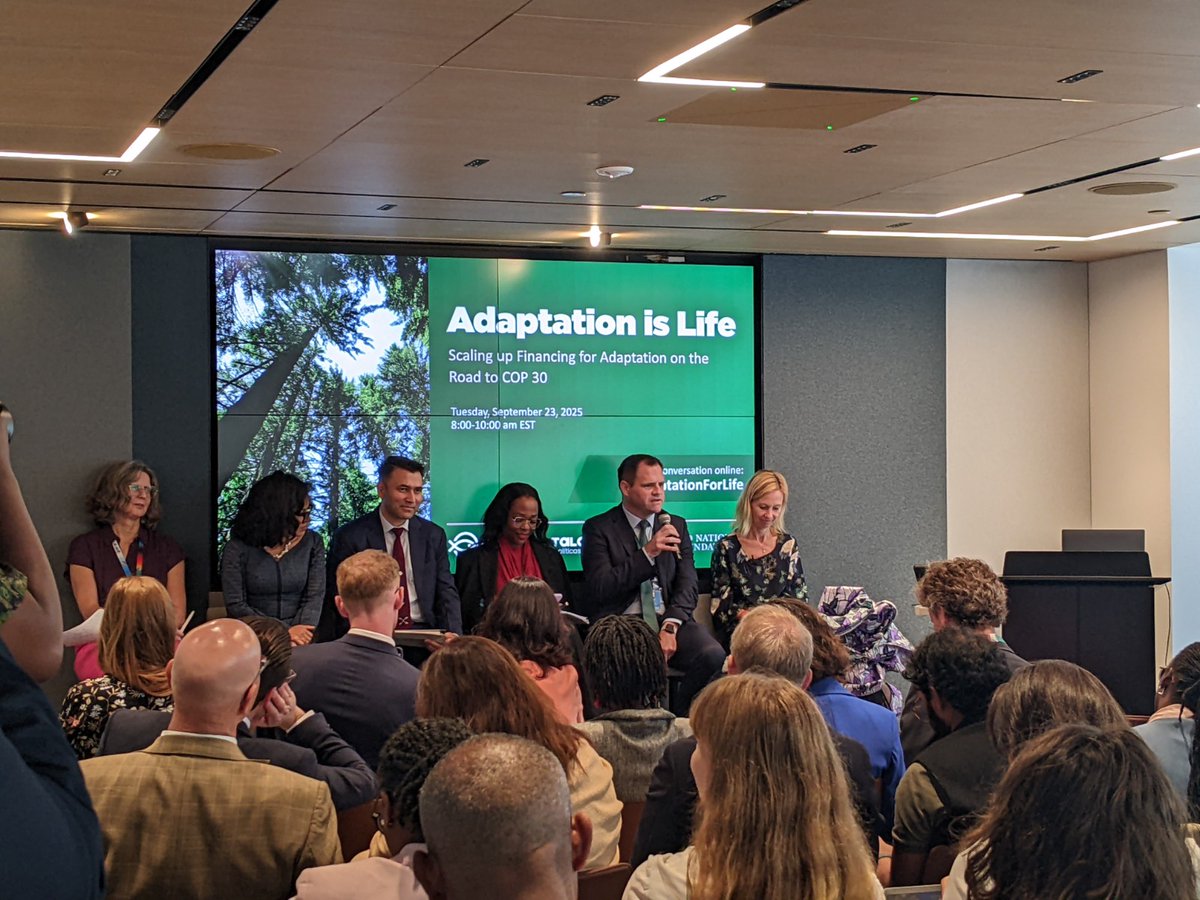 manjeetdhakal's tweet photo. At #NYClimateWeek joined #AdaptationForLife to share insights on scaling adaptation finance. Urged #COP30 to give hope for the next generation to close the 1.5°C NDC gap & triple adaptation finance. @LDCChairUNFCCC https://t.co/2rYr4Zw4ge
